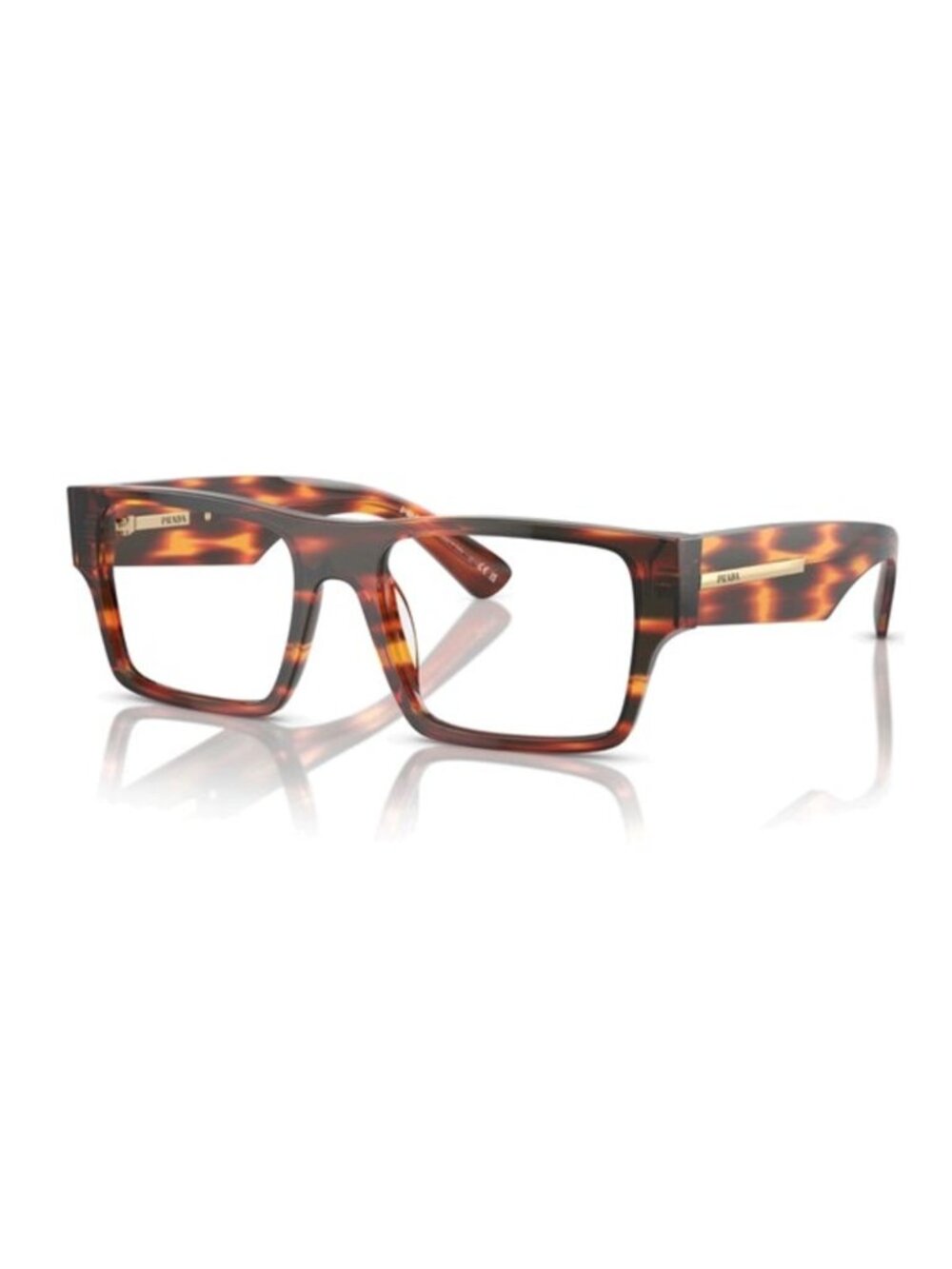 Prada PR A08V 13O-1O1 52 Red Havana Eyeglasses Optical Frame